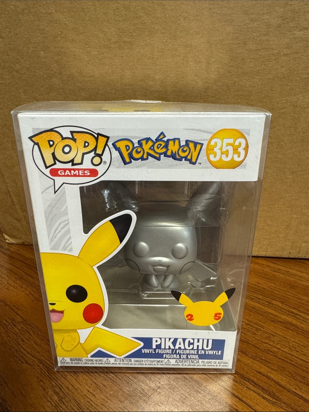 Funko Pokémon Pikachu Pop! Games #353 Silver Finish